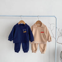 Load image into Gallery viewer, 2 Pieces Set Baby Kid Boys Cartoon Hoodies Sweatshirts And Solid Color Pants Wholesale 23101958
