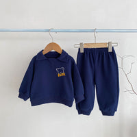 Load image into Gallery viewer, 2 Pieces Set Baby Kid Boys Cartoon Hoodies Sweatshirts And Solid Color Pants Wholesale 23101958
