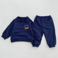 Load image into Gallery viewer, 2 Pieces Set Baby Kid Boys Cartoon Hoodies Sweatshirts And Solid Color Pants Wholesale 23101958
