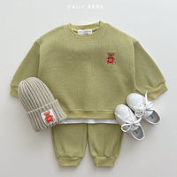 Load image into Gallery viewer, 2 Pieces Set Baby Kid Girls Sports Solid Color Cartoon Hoodies Sweatshirts And Pants Wholesale 23101963
