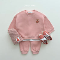 Load image into Gallery viewer, 2 Pieces Set Baby Kid Girls Sports Solid Color Cartoon Hoodies Sweatshirts And Pants Wholesale 23101963
