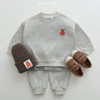 Load image into Gallery viewer, 2 Pieces Set Baby Kid Girls Sports Solid Color Cartoon Hoodies Sweatshirts And Pants Wholesale 23101963
