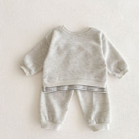 Load image into Gallery viewer, 2 Pieces Set Baby Kid Girls Sports Solid Color Cartoon Hoodies Sweatshirts And Pants Wholesale 23101963
