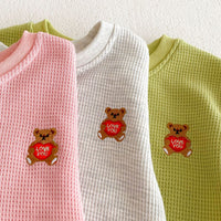 Load image into Gallery viewer, 2 Pieces Set Baby Kid Girls Sports Solid Color Cartoon Hoodies Sweatshirts And Pants Wholesale 23101963
