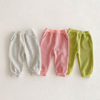 Load image into Gallery viewer, 2 Pieces Set Baby Kid Girls Sports Solid Color Cartoon Hoodies Sweatshirts And Pants Wholesale 23101963
