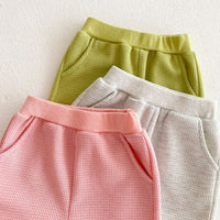 Load image into Gallery viewer, 2 Pieces Set Baby Kid Girls Sports Solid Color Cartoon Hoodies Sweatshirts And Pants Wholesale 23101963
