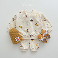 Load image into Gallery viewer, 2 Pieces Set Baby Kid Girls Flower Cartoon Print Hoodies Sweatshirts And Pants Wholesale 23101964
