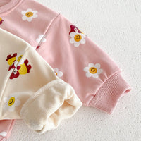 Load image into Gallery viewer, 2 Pieces Set Baby Kid Girls Flower Cartoon Print Hoodies Sweatshirts And Pants Wholesale 23101964
