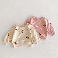 Load image into Gallery viewer, 2 Pieces Set Baby Kid Girls Flower Cartoon Print Hoodies Sweatshirts And Pants Wholesale 23101964
