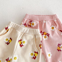 Load image into Gallery viewer, 2 Pieces Set Baby Kid Girls Flower Cartoon Print Hoodies Sweatshirts And Pants Wholesale 23101964
