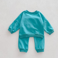 Load image into Gallery viewer, 2 Pieces Set Baby Kid Girls Boys Rainbow Hoodies Sweatshirts And Solid Color Pants Wholesale 23101966
