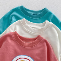 Load image into Gallery viewer, 2 Pieces Set Baby Kid Girls Boys Rainbow Hoodies Sweatshirts And Solid Color Pants Wholesale 23101966
