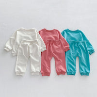 Load image into Gallery viewer, 2 Pieces Set Baby Kid Girls Boys Rainbow Hoodies Sweatshirts And Solid Color Pants Wholesale 23101966
