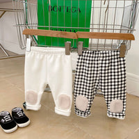 Load image into Gallery viewer, Baby Kid Girls Solid Color Checked Pants Wholesale 23101976
