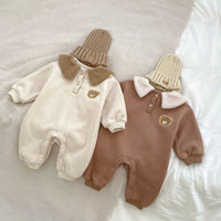 Load image into Gallery viewer, Baby Girls Boys Solid Color Cartoon Jumpsuits Wholesale 23101978
