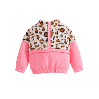 Load image into Gallery viewer, Kid Girls Color-blocking Leopard print Hoodies Sweatshirts Wholesale 23102002
