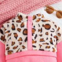 Load image into Gallery viewer, Kid Girls Color-blocking Leopard print Hoodies Sweatshirts Wholesale 23102002
