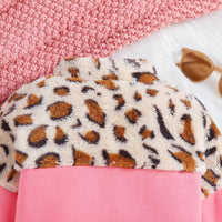 Load image into Gallery viewer, Kid Girls Color-blocking Leopard print Hoodies Sweatshirts Wholesale 23102002

