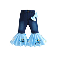 Load image into Gallery viewer, Baby Kid Girls Color-blocking Cartoon Print Pants Wholesale 23102003
