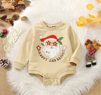 Load image into Gallery viewer, Baby Kid Girls Boys Letters Cartoon Print Christmas Rompers Wholesale 23102402
