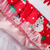 Load image into Gallery viewer, Baby Kid Girls Letters Cartoon Print Christmas Rompers Wholesale 23111506
