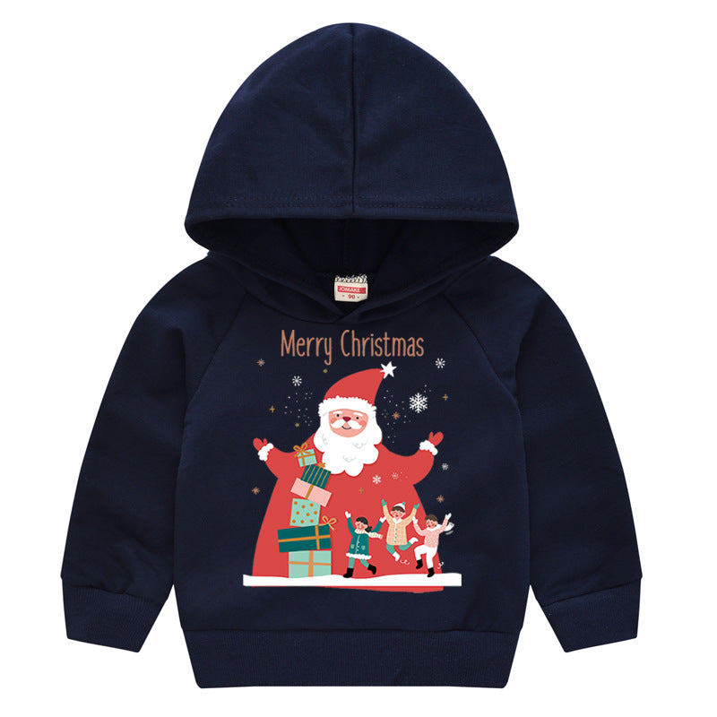 Baby Kid Girls Boys Letters Cartoon Print Christmas Hoodies Sweatshirts Wholesale 23112802