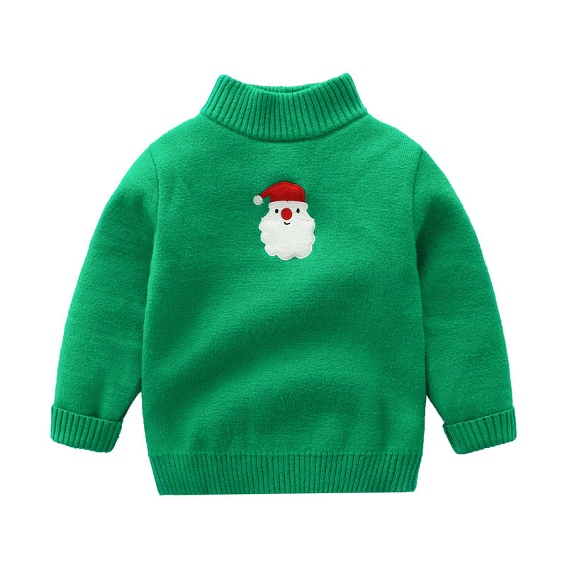 Baby Kid Girls Boys Solid Color Cartoon Christmas Sweaters Wholesale 23112803