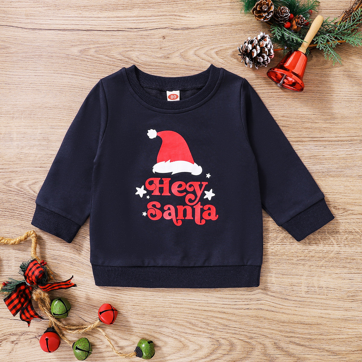 Baby Kid Girls Boys Letters Cartoon Christmas Hoodies Sweatshirts Wholesale 23112806