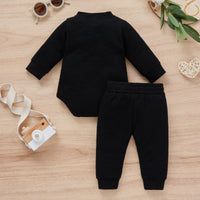 Load image into Gallery viewer, 2 Pieces Set Baby Kid Girls Boys Solid Color Rompers And Pants Wholesale 23113008
