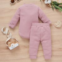 Load image into Gallery viewer, 2 Pieces Set Baby Kid Girls Boys Solid Color Rompers And Pants Wholesale 23113008
