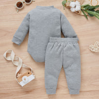 Load image into Gallery viewer, 2 Pieces Set Baby Kid Girls Boys Solid Color Rompers And Pants Wholesale 23113008
