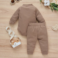 Load image into Gallery viewer, 2 Pieces Set Baby Kid Girls Boys Solid Color Rompers And Pants Wholesale 23113008
