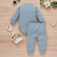 Load image into Gallery viewer, 2 Pieces Set Baby Kid Girls Boys Solid Color Rompers And Pants Wholesale 23113008

