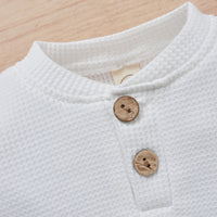 Load image into Gallery viewer, 2 Pieces Set Baby Kid Girls Boys Solid Color Rompers And Pants Wholesale 23113008
