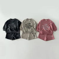 Load image into Gallery viewer, 2 Pieces Set Baby Kid Girls Boys Letters Tops And Solid Color Shorts Wholesale 231130114

