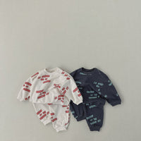 Load image into Gallery viewer, 2 Pieces Set Baby Kid Girls Boys Letters Tops And Pants Wholesale 231130126
