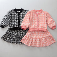 Load image into Gallery viewer, 2 Pieces Set Baby Kid Girls Love heart Print Cardigan And Skirts Wholesale 231130136
