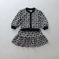 Load image into Gallery viewer, 2 Pieces Set Baby Kid Girls Love heart Print Cardigan And Skirts Wholesale 231130136
