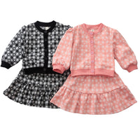 Load image into Gallery viewer, 2 Pieces Set Baby Kid Girls Love heart Print Cardigan And Skirts Wholesale 231130136
