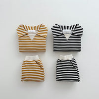 Load image into Gallery viewer, 2 Pieces Set Baby Kid Boys Striped Tops And Pants Wholesale 231130140
