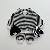 Load image into Gallery viewer, 2 Pieces Set Baby Kid Boys Striped Tops And Pants Wholesale 231130140
