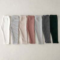 Load image into Gallery viewer, Baby Kid Girls Solid Color Striped Pants Wholesale 231130142
