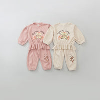 Load image into Gallery viewer, 2 Pieces Set Baby Kid Girls Letters Cartoon Tops And Pants Wholesale 231130151
