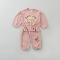 Load image into Gallery viewer, 2 Pieces Set Baby Kid Girls Letters Cartoon Tops And Pants Wholesale 231130151
