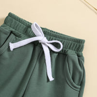 Load image into Gallery viewer, 2 Pieces Set Baby Kid Boys Solid Color Tops And Pants Wholesale 231130153
