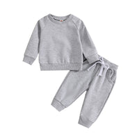 Load image into Gallery viewer, 2 Pieces Set Baby Kid Boys Solid Color Tops And Pants Wholesale 231130153
