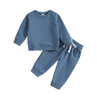 Load image into Gallery viewer, 2 Pieces Set Baby Kid Boys Solid Color Tops And Pants Wholesale 231130153
