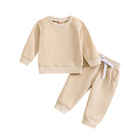 Load image into Gallery viewer, 2 Pieces Set Baby Kid Boys Solid Color Tops And Pants Wholesale 231130153
