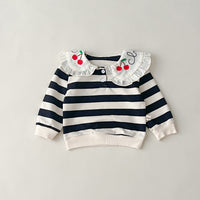 Load image into Gallery viewer, Baby Kid Girls Striped Fruit Tops Wholesale 231130154
