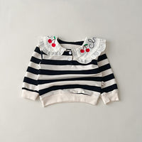 Load image into Gallery viewer, Baby Kid Girls Striped Fruit Tops Wholesale 231130154
